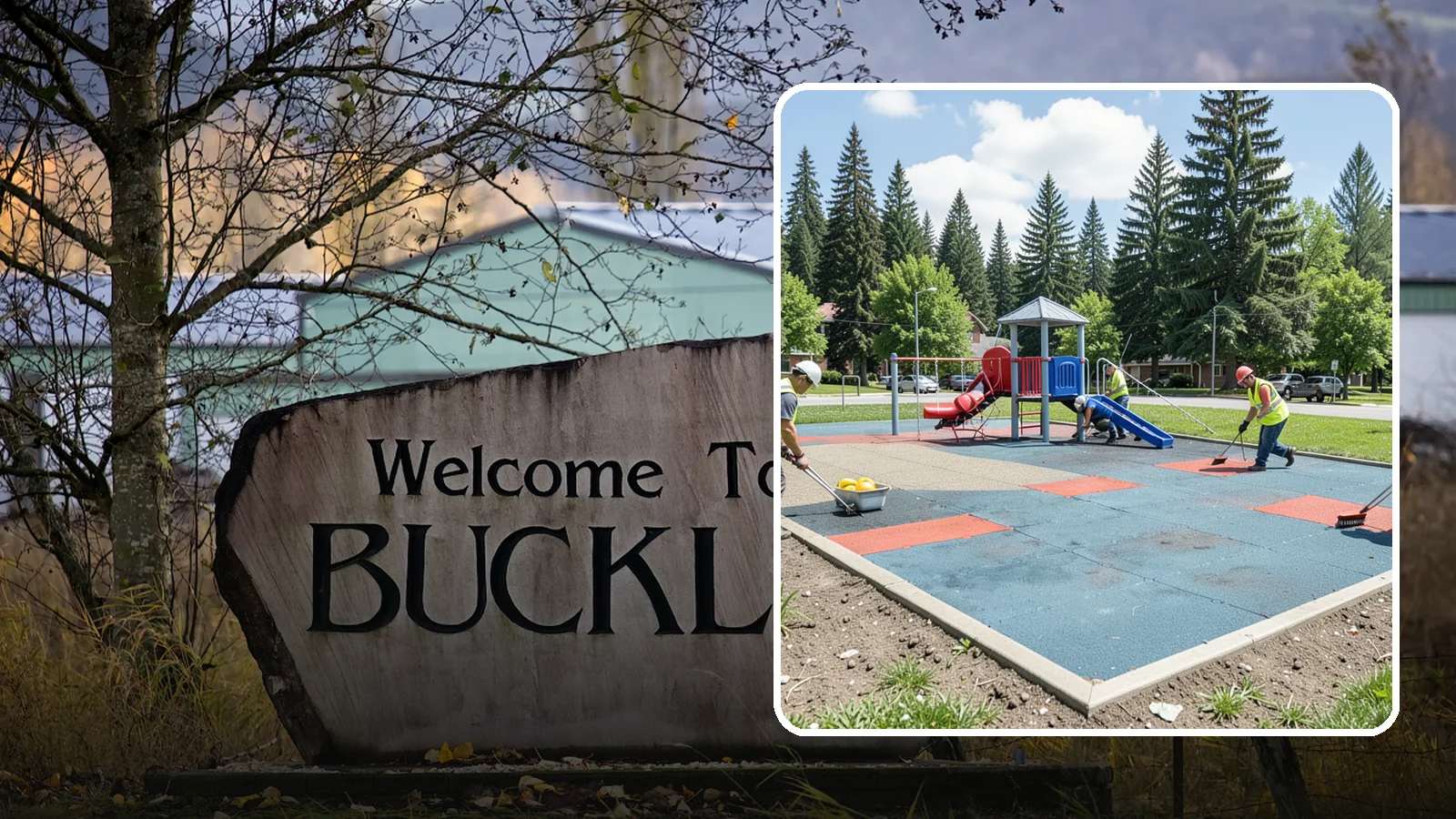Playground Surface Repair in Buckley, Pierce County, WA - Restoration and repair of playground fall surfacing to keep impact-attenuation zones compliant and hazard-free.
