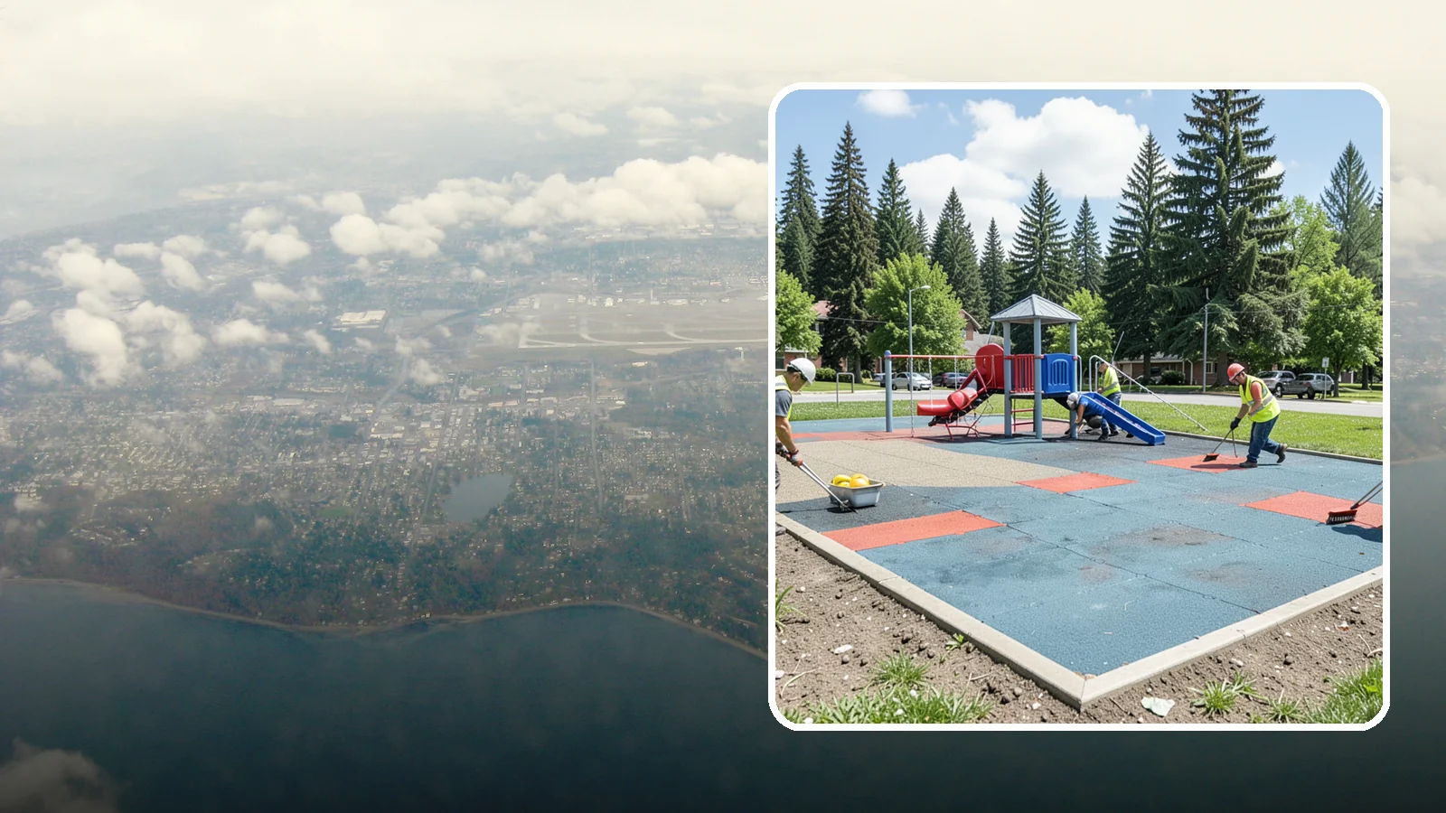 Playground Surface Repair in Burien, King County, WA - Restoration and repair of playground fall surfacing to keep impact-attenuation zones compliant and hazard-free.