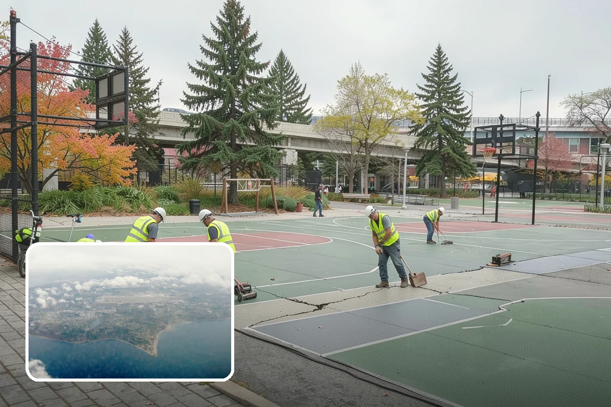 Playground Surface Repair in Burien, King County, WA - Restored impact protection that lowers injury risk and liability