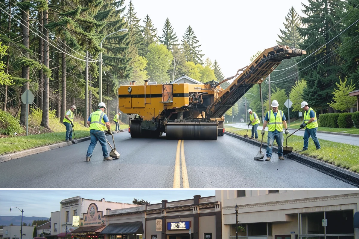 Playground Surface Repair in Burlington, Skagit County, WA - Poured-in-place work is best scheduled in the dry summer months, while wood fiber replenishment can occur nearly year-round.
