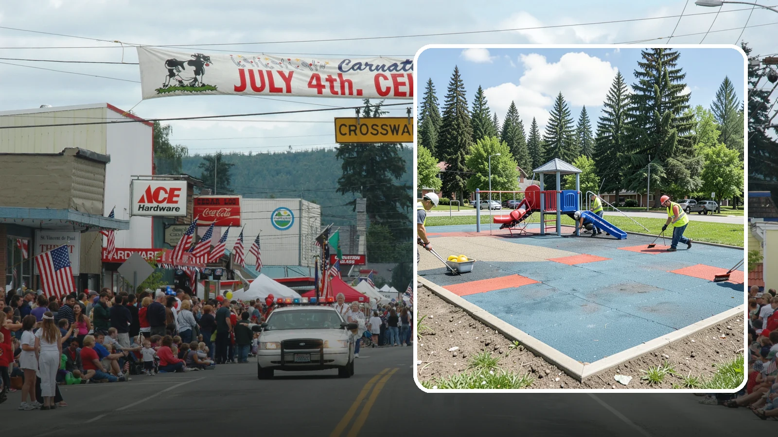 Playground Surface Repair in Carnation, King County, WA - Restoration and repair of playground fall surfacing to keep impact-attenuation zones compliant and hazard-free.