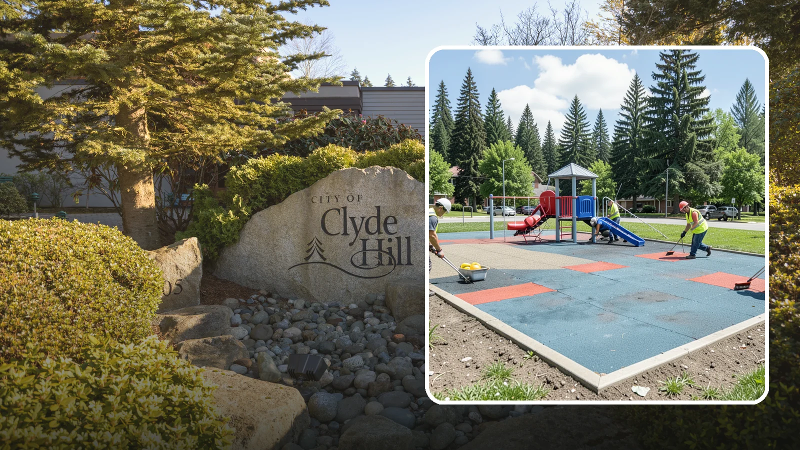 Playground Surface Repair in Clyde Hill, King County, WA - Restoration and repair of playground fall surfacing to keep impact-attenuation zones compliant and hazard-free.