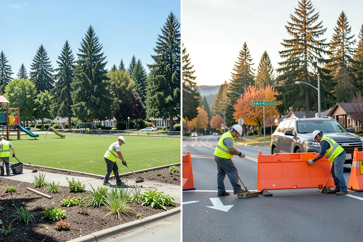 Playground Surface Repair in Concrete, Skagit County, WA - Inspect surfacing to identify worn, displaced, or damaged areas