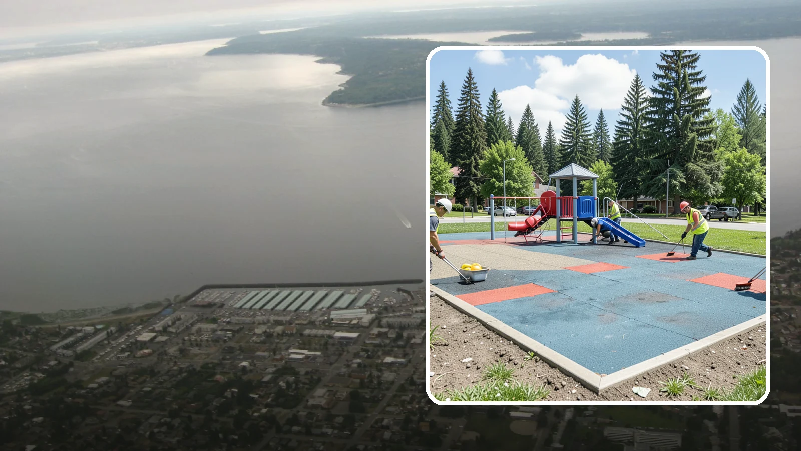 Playground Surface Repair in Des Moines, King County, WA - Restoration and repair of playground fall surfacing to keep impact-attenuation zones compliant and hazard-free.