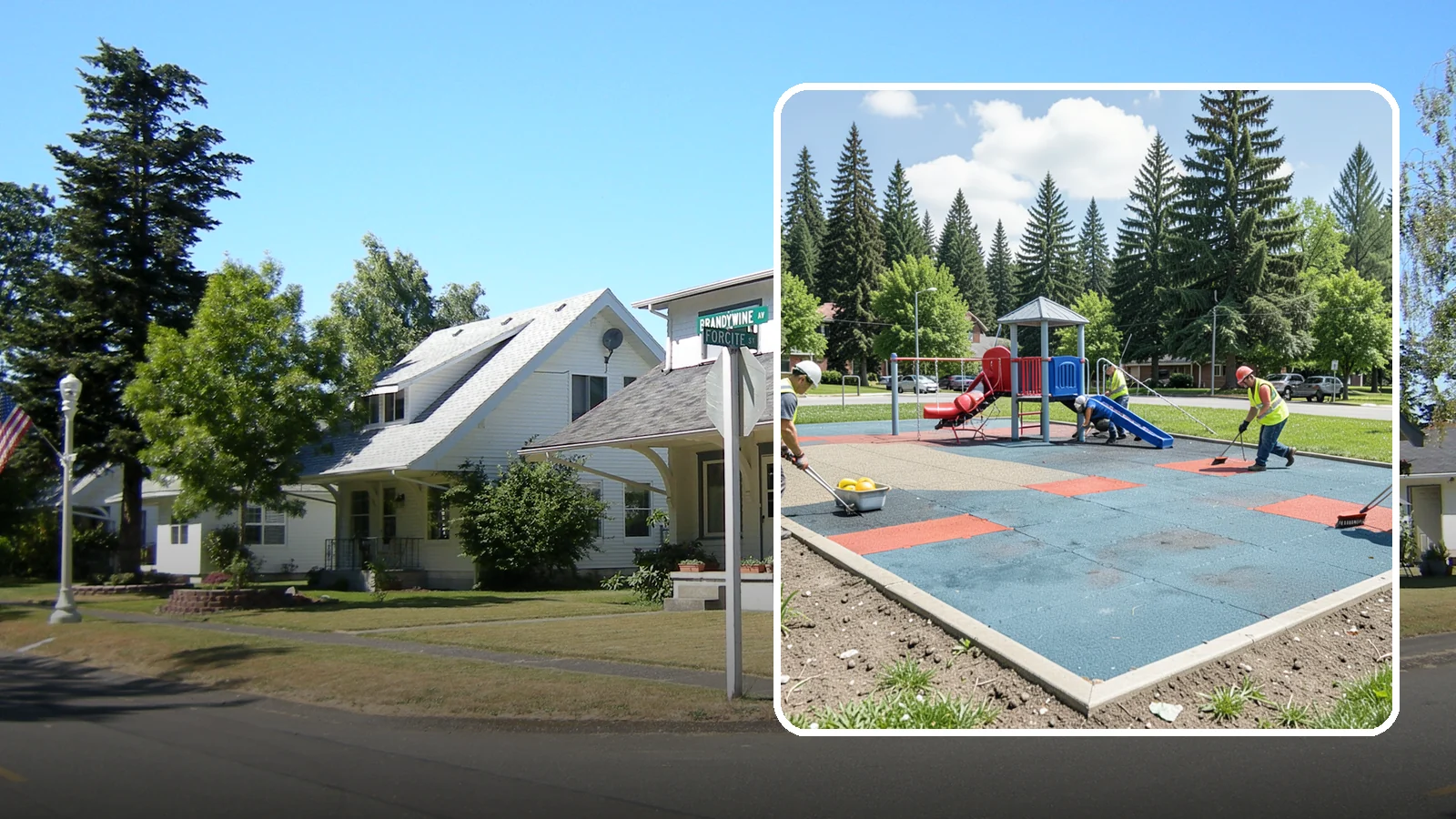 Playground Surface Repair in DuPont, Pierce County, WA - Restoration and repair of playground fall surfacing to keep impact-attenuation zones compliant and hazard-free.