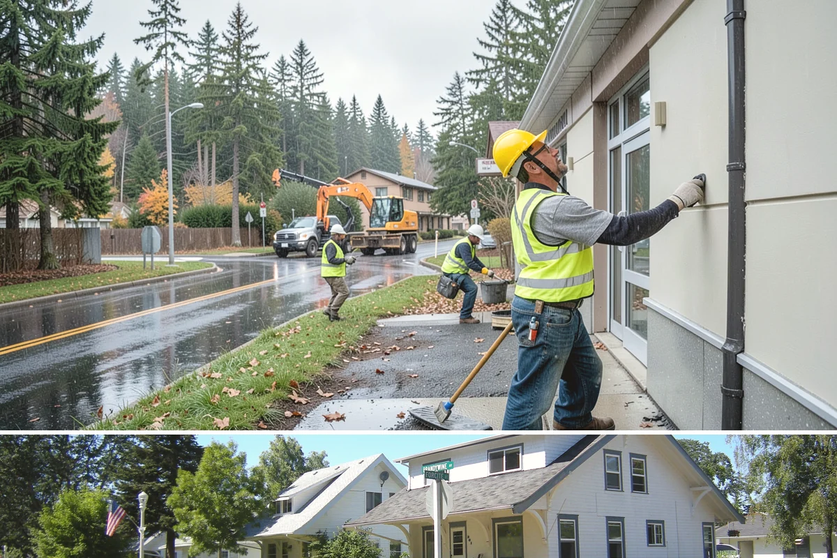 Playground Surface Repair in DuPont, Pierce County, WA - Poured-in-place work is best scheduled in the dry summer months, while wood fiber replenishment can occur nearly year-round.