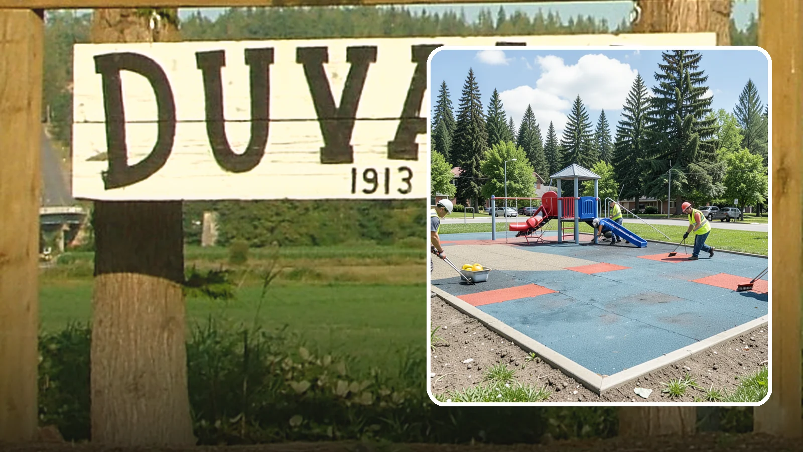 Playground Surface Repair in Duvall, King County, WA - Restoration and repair of playground fall surfacing to keep impact-attenuation zones compliant and hazard-free.