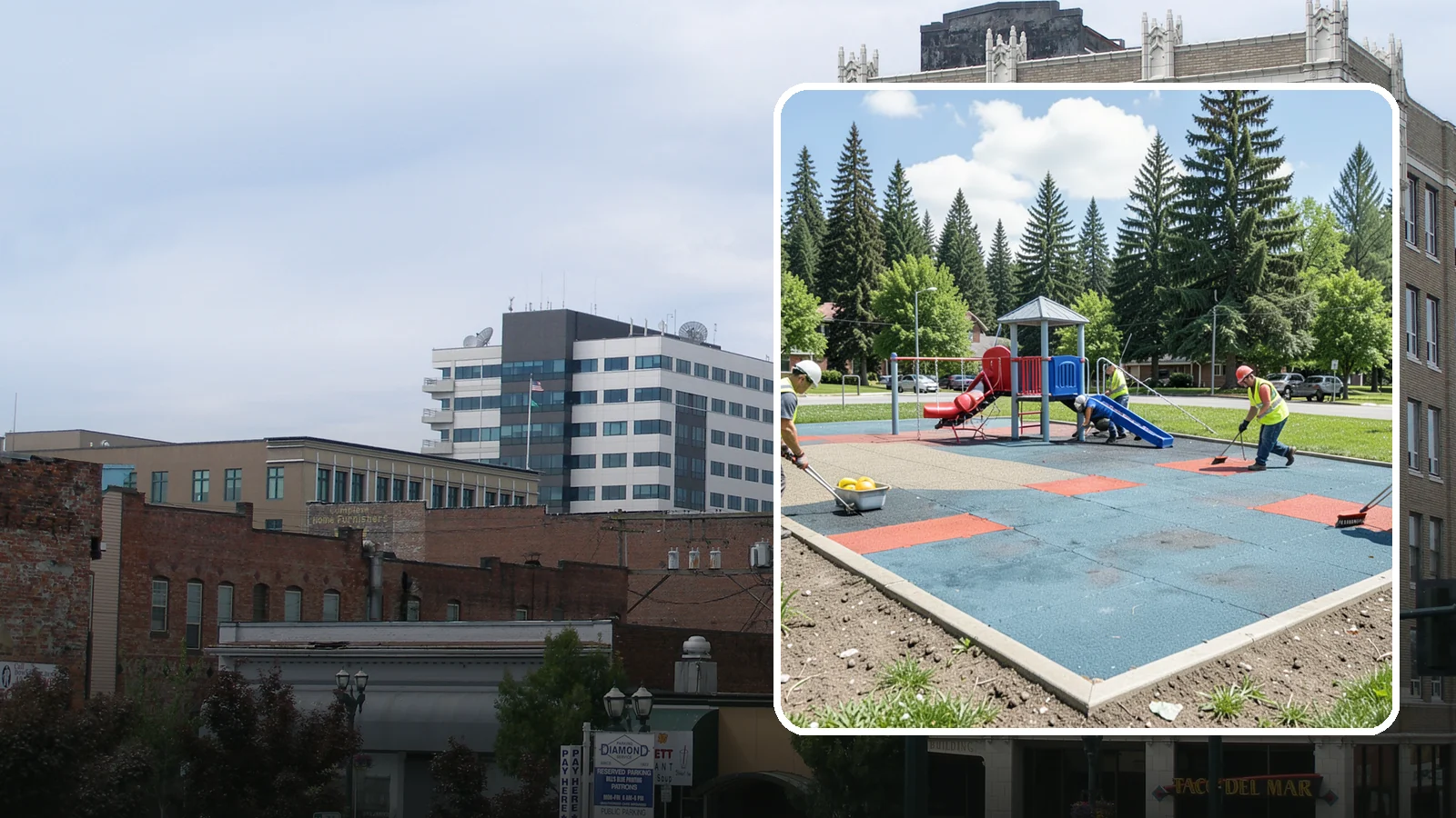Playground Surface Repair in Everett, Snohomish County, WA - Restoration and repair of playground fall surfacing to keep impact-attenuation zones compliant and hazard-free.
