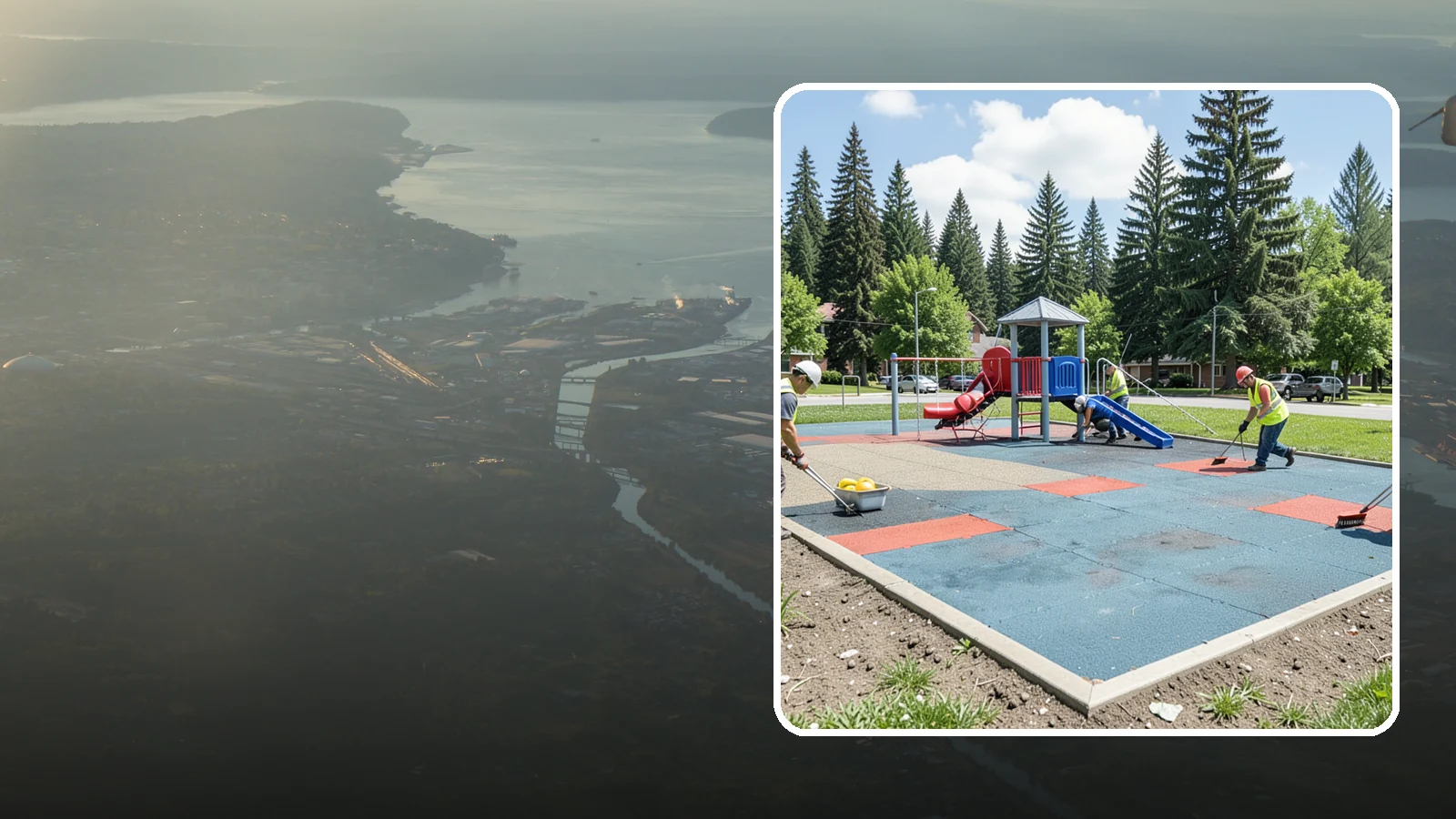 Playground Surface Repair in Fife, Pierce County, WA - Restoration and repair of playground fall surfacing to keep impact-attenuation zones compliant and hazard-free.