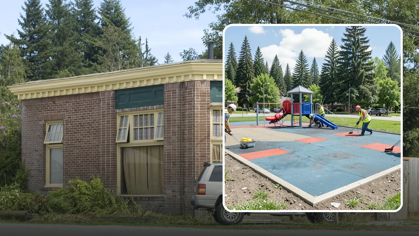 Playground Surface Repair in Hamilton, Skagit County, WA - Restoration and repair of playground fall surfacing to keep impact-attenuation zones compliant and hazard-free.
