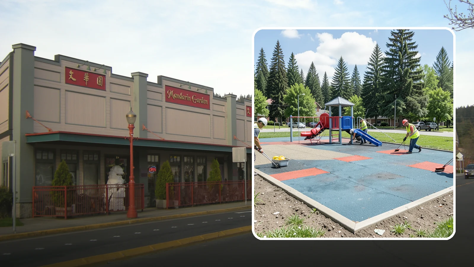 Playground Surface Repair in Issaquah, King County, WA - Restoration and repair of playground fall surfacing to keep impact-attenuation zones compliant and hazard-free.