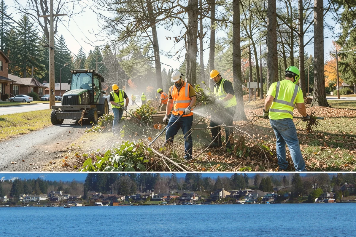 Playground Surface Repair in Lake Stevens, Snohomish County, WA - Poured-in-place work is best scheduled in the dry summer months, while wood fiber replenishment can occur nearly year-round.