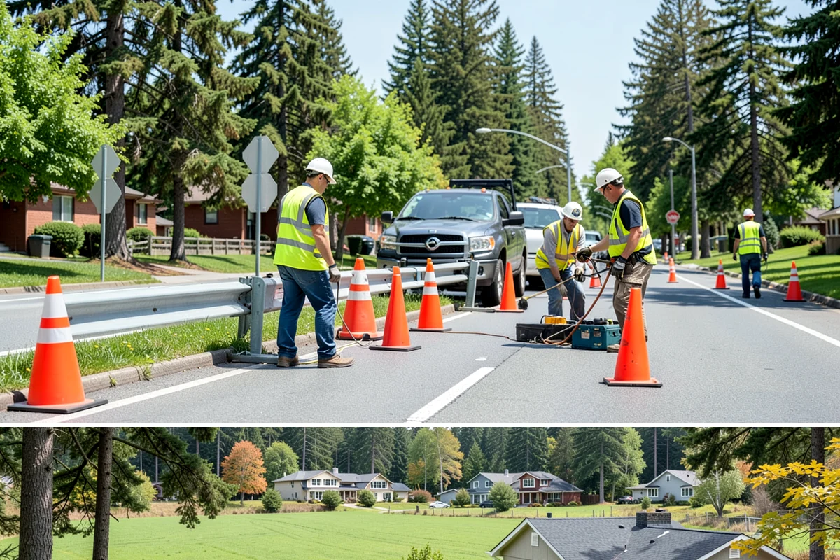 Playground Surface Repair in Lyman, Skagit County, WA - Poured-in-place work is best scheduled in the dry summer months, while wood fiber replenishment can occur nearly year-round.