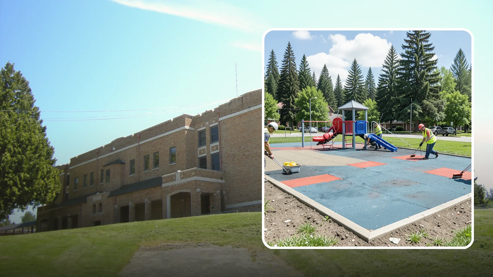 Playground Surface Repair in Maple Valley, King County, WA - Restoration and repair of playground fall surfacing to keep impact-attenuation zones compliant and hazard-free.