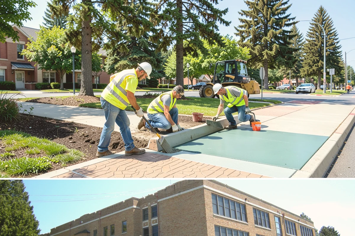 Playground Surface Repair in Maple Valley, King County, WA - Poured-in-place work is best scheduled in the dry summer months, while wood fiber replenishment can occur nearly year-round.