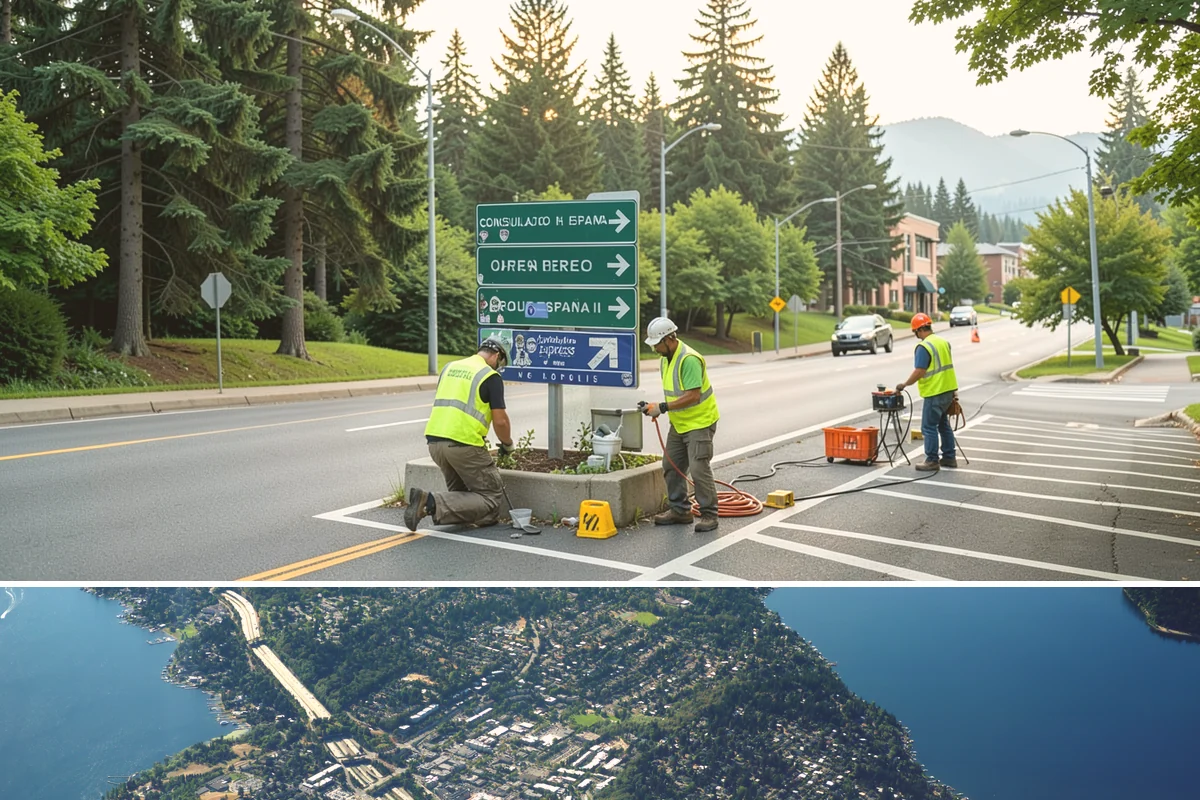 Playground Surface Repair in Mercer Island, King County, WA - Poured-in-place work is best scheduled in the dry summer months, while wood fiber replenishment can occur nearly year-round.