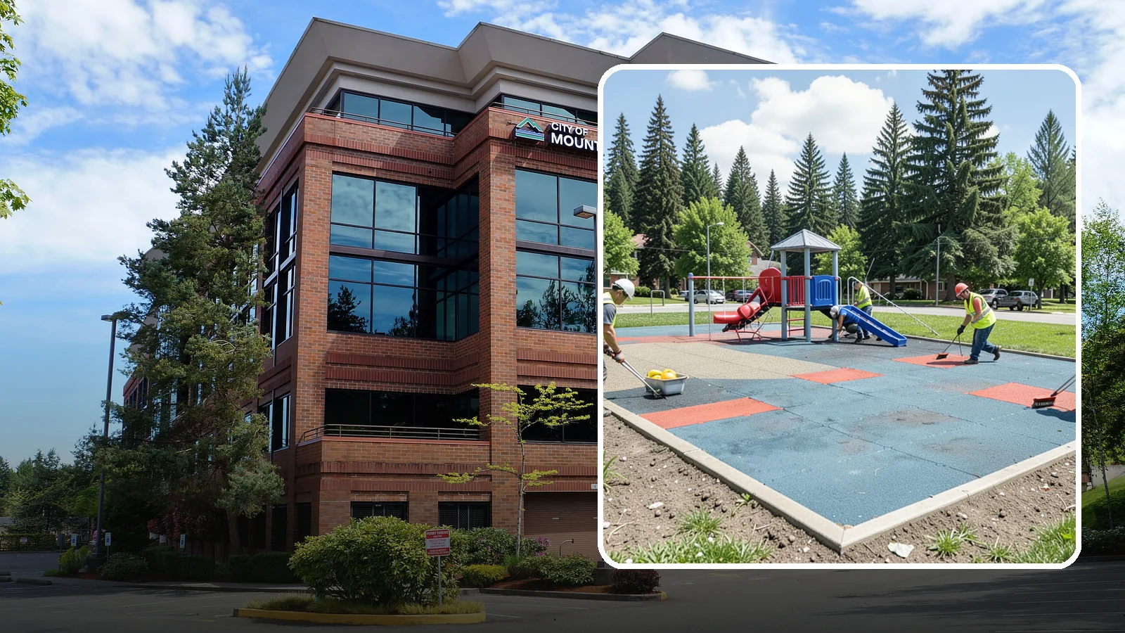 Playground Surface Repair in Mountlake Terrace, Snohomish County, WA - Restoration and repair of playground fall surfacing to keep impact-attenuation zones compliant and hazard-free.