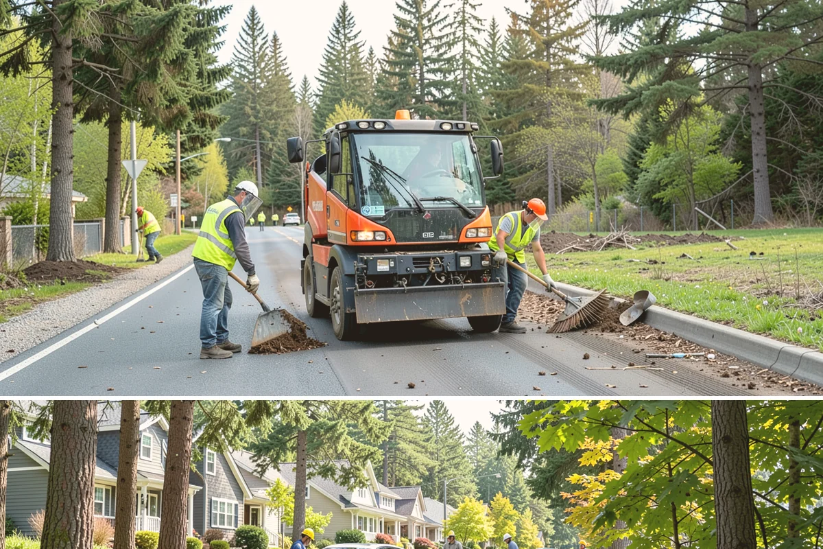 Playground Surface Repair in Normandy Park, King County, WA - Poured-in-place work is best scheduled in the dry summer months, while wood fiber replenishment can occur nearly year-round.
