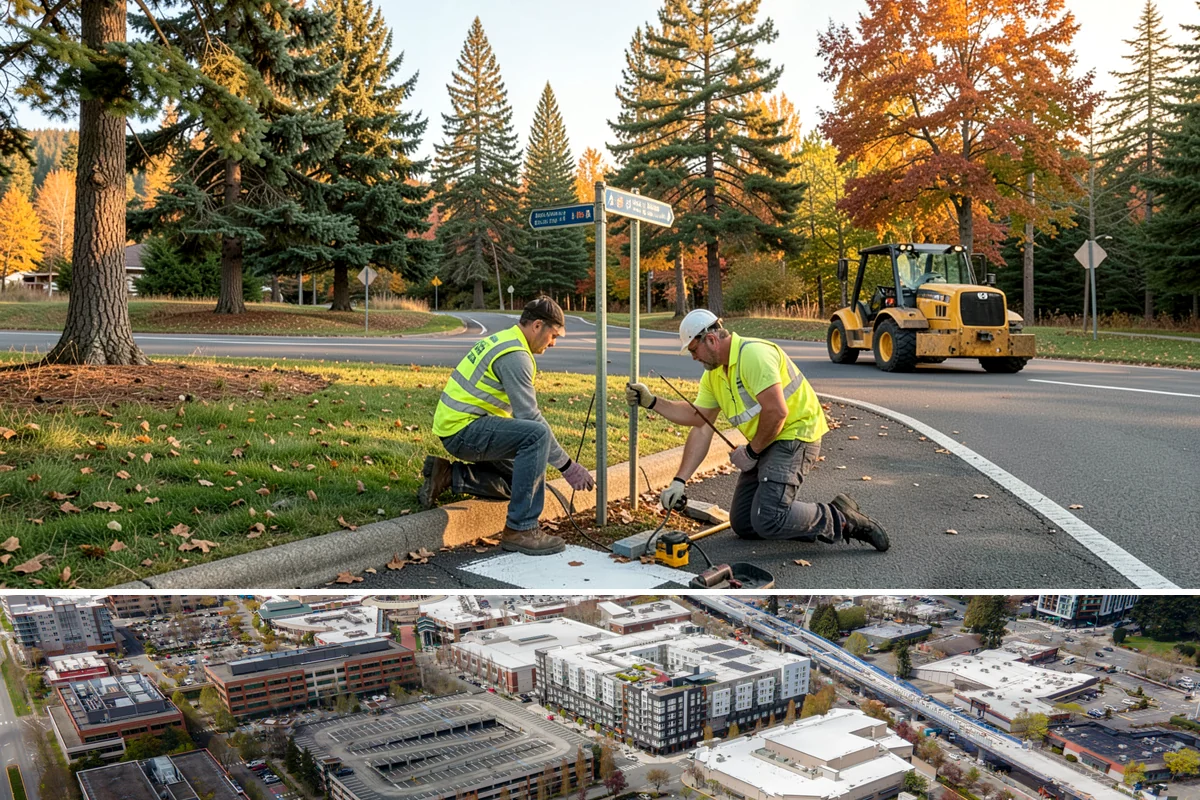 Playground Surface Repair in Redmond, King County, WA - Poured-in-place work is best scheduled in the dry summer months, while wood fiber replenishment can occur nearly year-round.