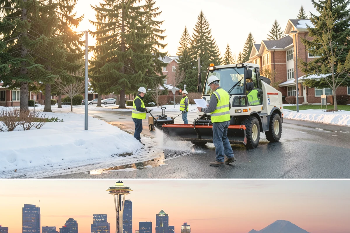 Playground Surface Repair in Seattle, King County, WA - Poured-in-place work is best scheduled in the dry summer months, while wood fiber replenishment can occur nearly year-round.