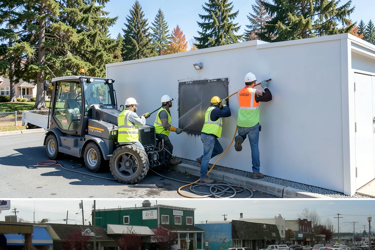 Playground Surface Repair in Stanwood, Snohomish County, WA - Poured-in-place work is best scheduled in the dry summer months, while wood fiber replenishment can occur nearly year-round.