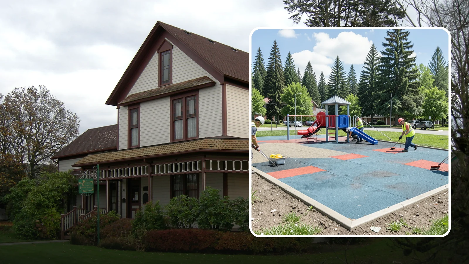 Playground Surface Repair in Sumner, Pierce County, WA - Restoration and repair of playground fall surfacing to keep impact-attenuation zones compliant and hazard-free.