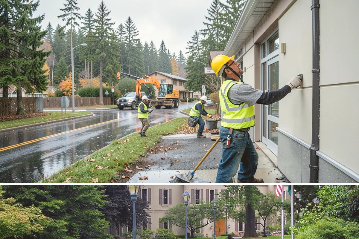 Playground Surface Repair in Woodinville, King County, WA - Poured-in-place work is best scheduled in the dry summer months, while wood fiber replenishment can occur nearly year-round.