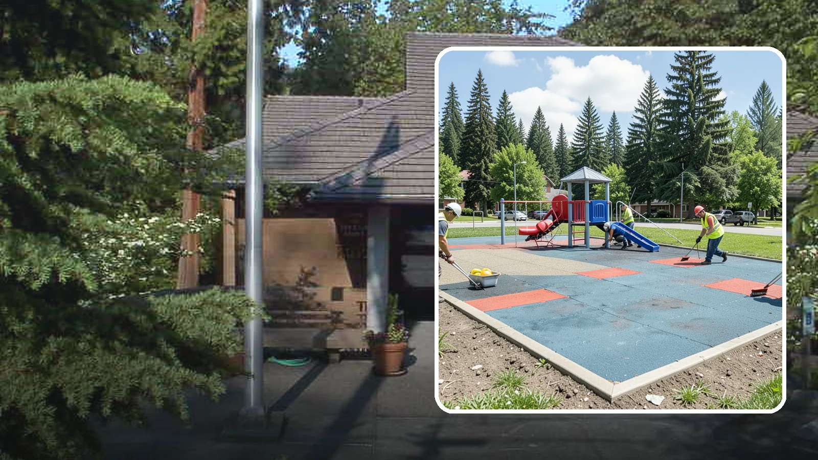 Playground Surface Repair in Yarrow Point, King County, WA - Restoration and repair of playground fall surfacing to keep impact-attenuation zones compliant and hazard-free.