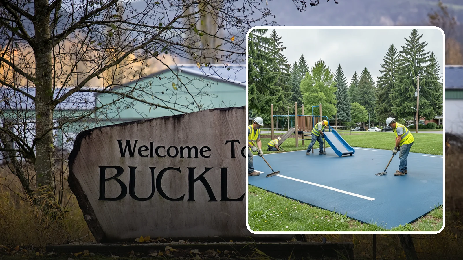 Playground Surfacing in Buckley, Pierce County, WA - Installation and repair of poured-in-place and safety surfacing systems for accessible public play areas.