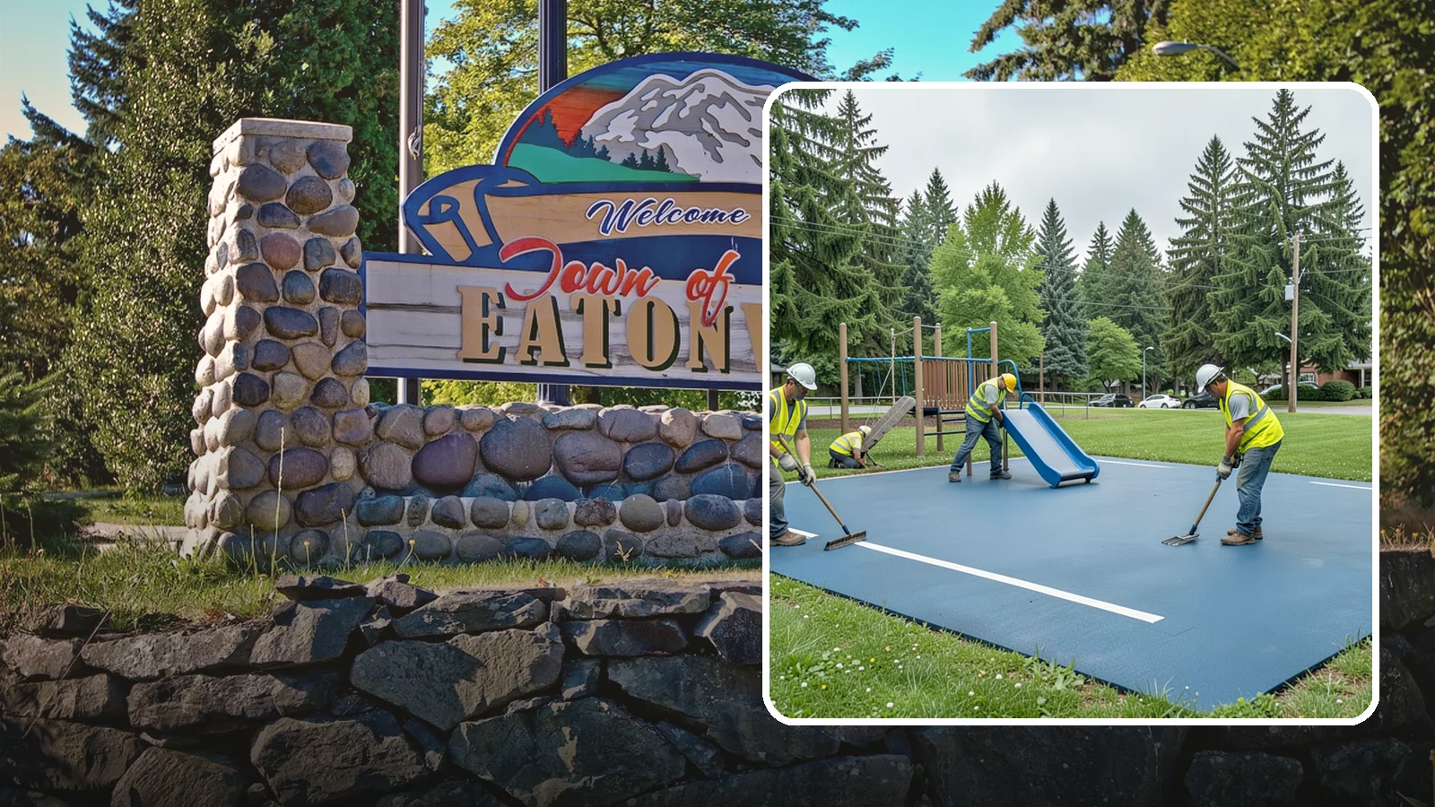 Playground Surfacing in Eatonville, Pierce County, WA - Installation and repair of poured-in-place and safety surfacing systems for accessible public play areas.