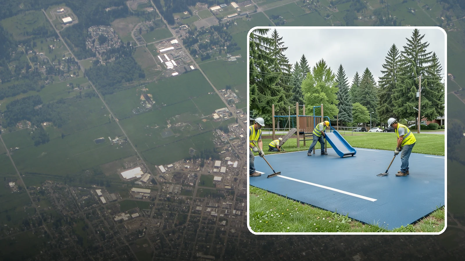 Playground Surfacing in Enumclaw, King County, WA - Installation and repair of poured-in-place and safety surfacing systems for accessible public play areas.