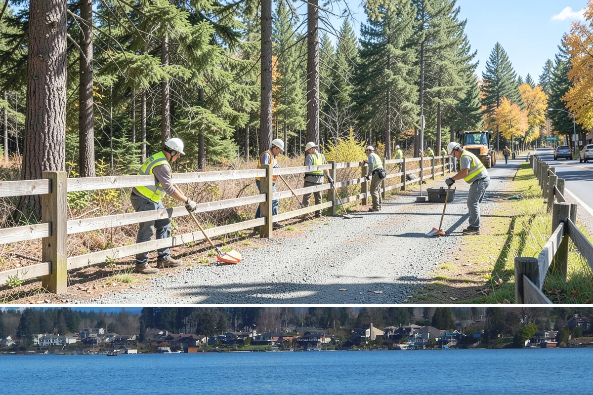 Playground Surfacing in Lake Stevens, Snohomish County, WA - Installation and curing are best scheduled during warm, dry summer weather to ensure proper adhesion and set.