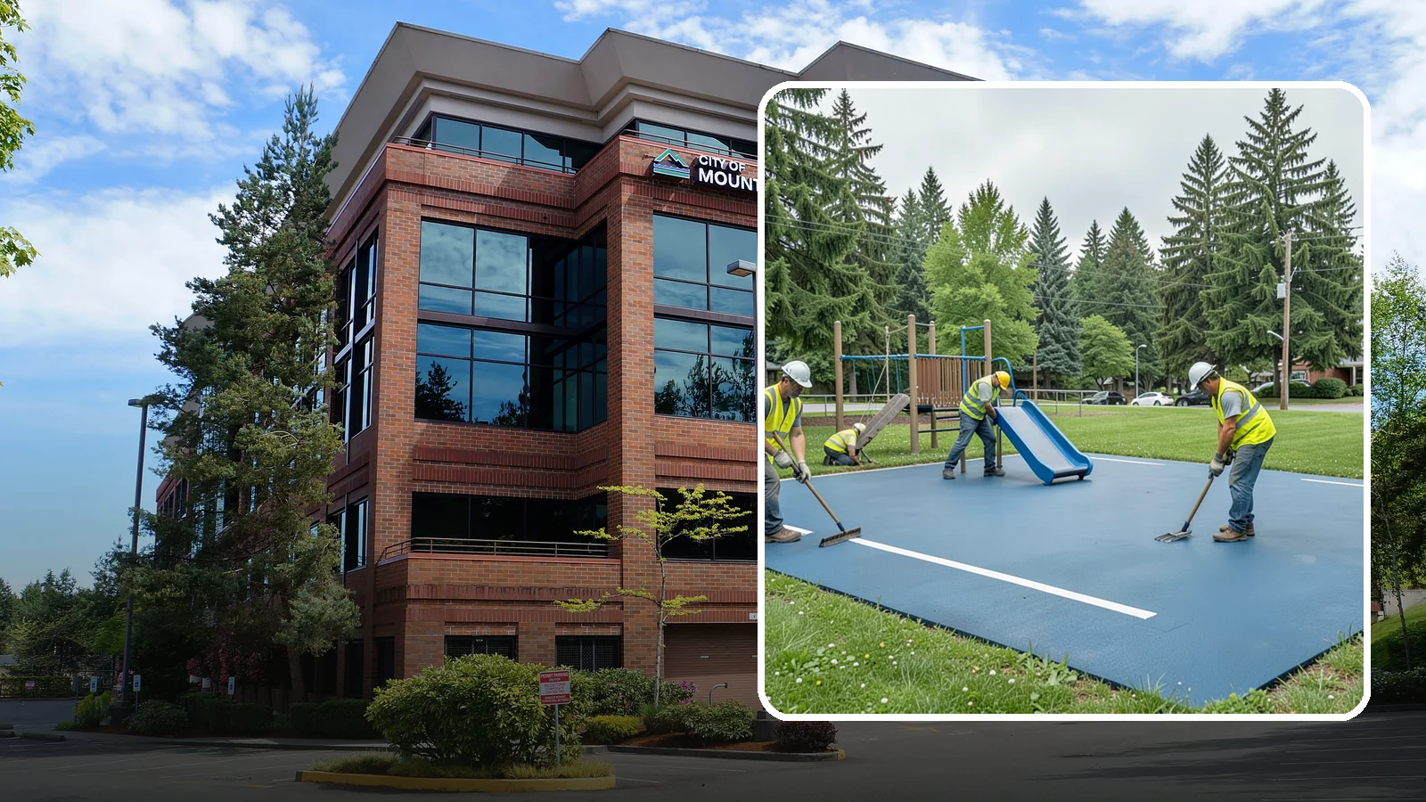Playground Surfacing in Mountlake Terrace, Snohomish County, WA - Installation and repair of poured-in-place and safety surfacing systems for accessible public play areas.