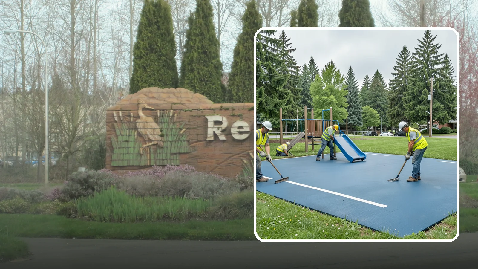Playground Surfacing in Renton, King County, WA - Installation and repair of poured-in-place and safety surfacing systems for accessible public play areas.