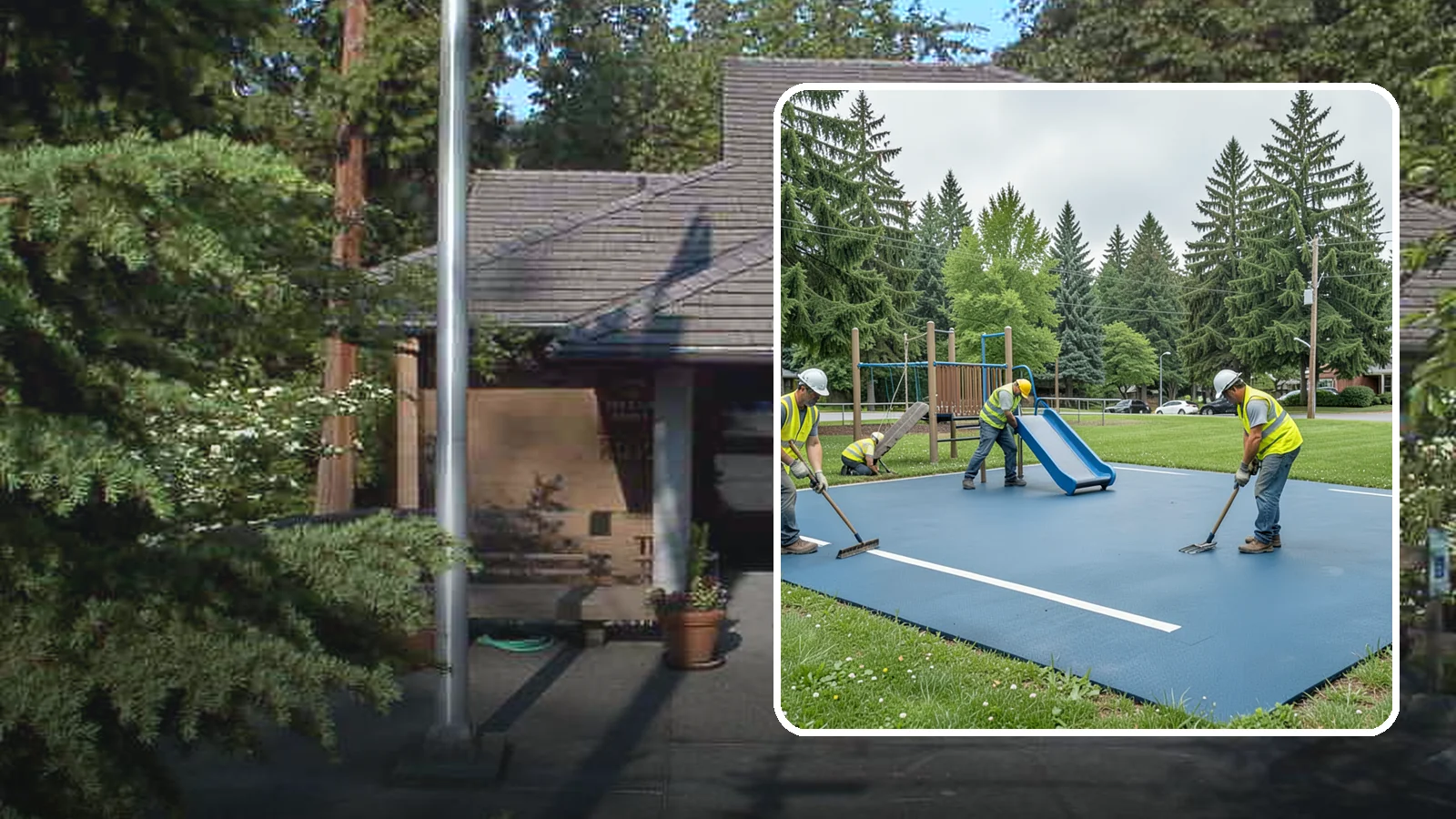 Playground Surfacing in Yarrow Point, King County, WA - Installation and repair of poured-in-place and safety surfacing systems for accessible public play areas.