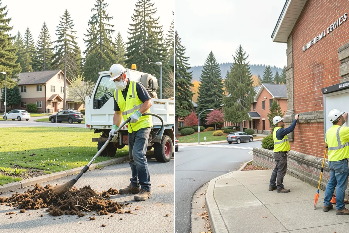 Plaza Cleaning in Black Diamond, King County, WA - Assess plaza materials, features, and problem areas with facilities staff