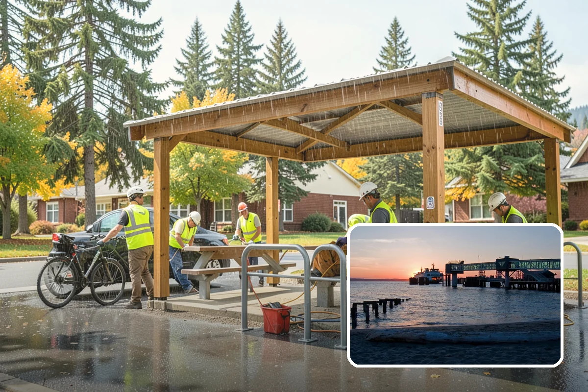 Plaza Cleaning in Edmonds, Snohomish County, WA - Protects delicate plaza materials with surface-matched cleaning methods