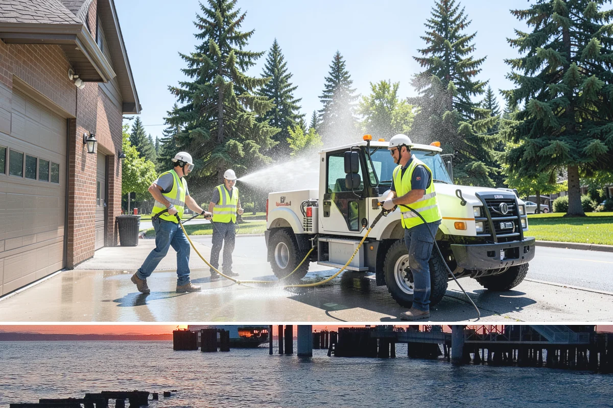 Plaza Cleaning in Edmonds, Snohomish County, WA - Schedule plaza cleaning in late spring ahead of the summer event and festival season, with touch-ups timed to major gatherings.