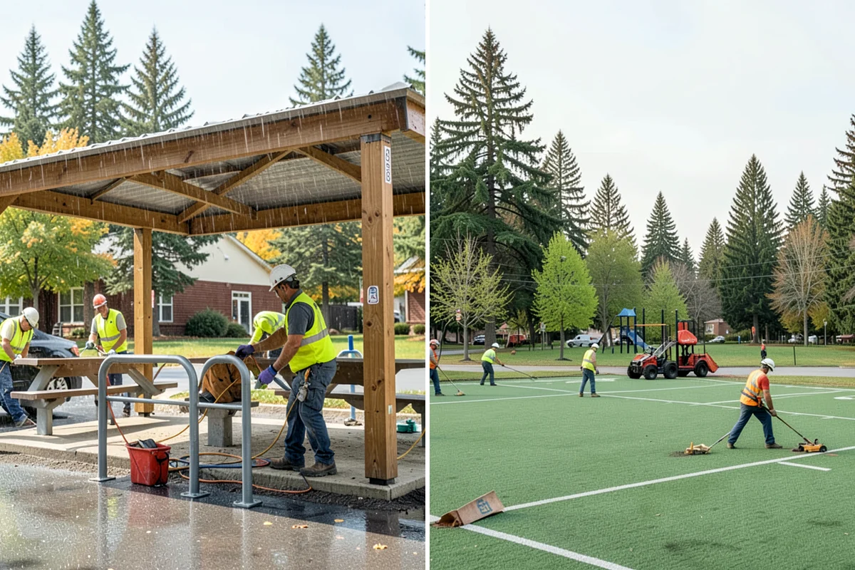 Plaza Cleaning in Everett, Snohomish County, WA - Assess plaza materials, features, and problem areas with facilities staff