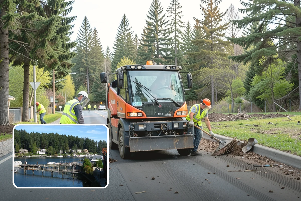 Plaza Cleaning in Gig Harbor, Pierce County, WA - Protects delicate plaza materials with surface-matched cleaning methods