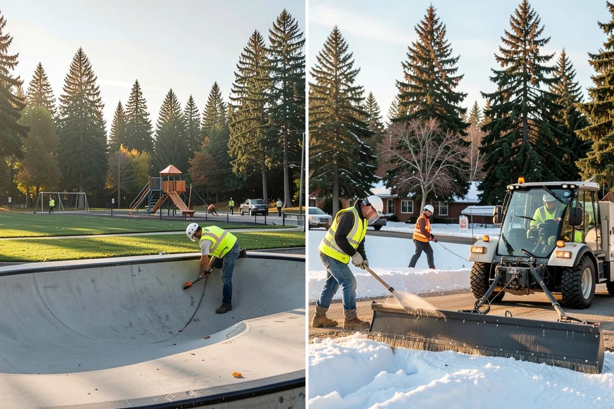 Plaza Cleaning in Gig Harbor, Pierce County, WA - Assess plaza materials, features, and problem areas with facilities staff