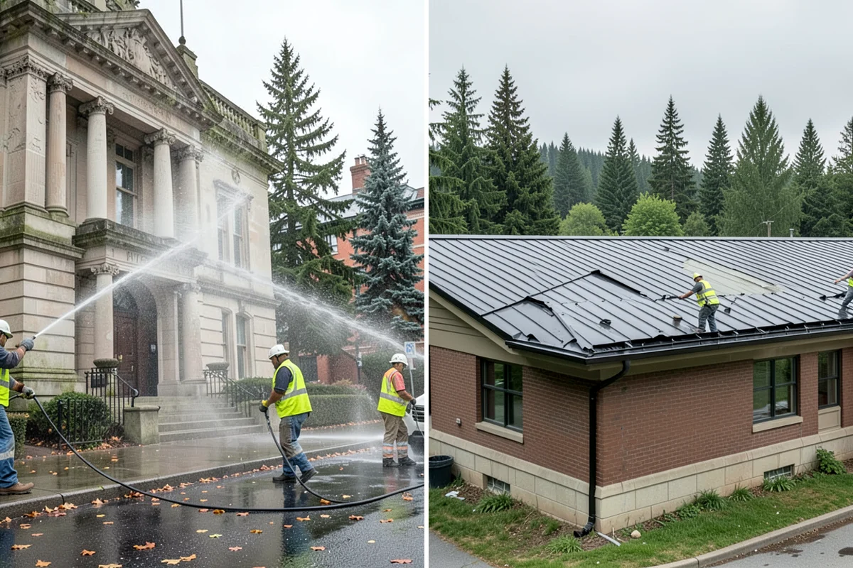 Plaza Cleaning in Maple Valley, King County, WA - Assess plaza materials, features, and problem areas with facilities staff
