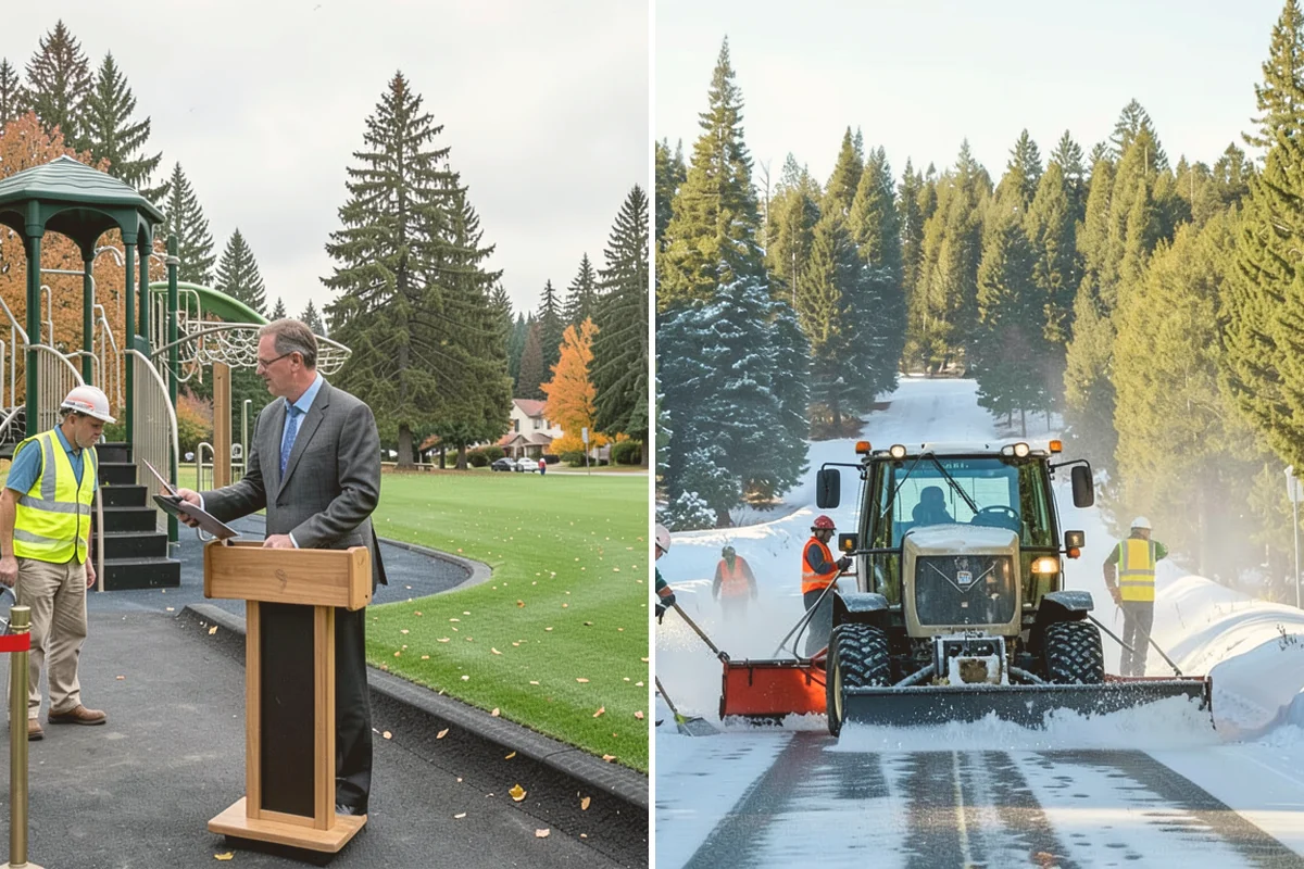 Plaza Cleaning in Orting, Pierce County, WA - Assess plaza materials, features, and problem areas with facilities staff