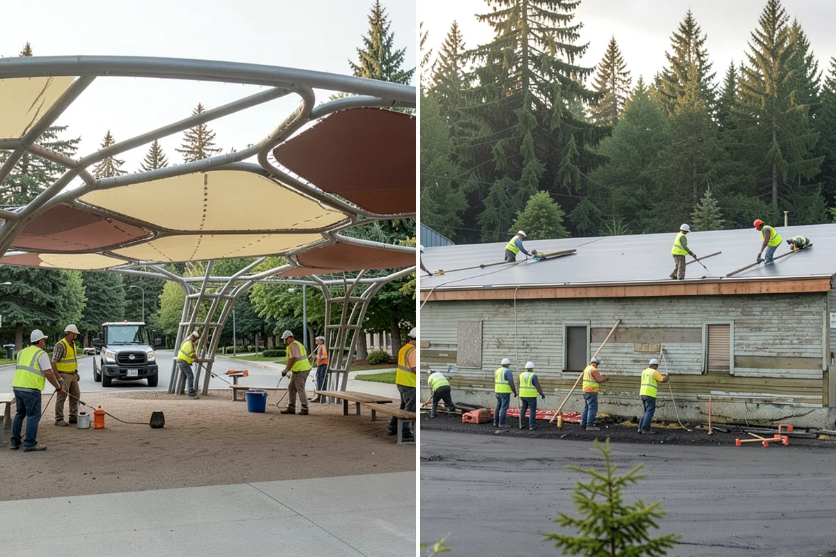 Plaza Cleaning in Puyallup, Pierce County, WA - Assess plaza materials, features, and problem areas with facilities staff