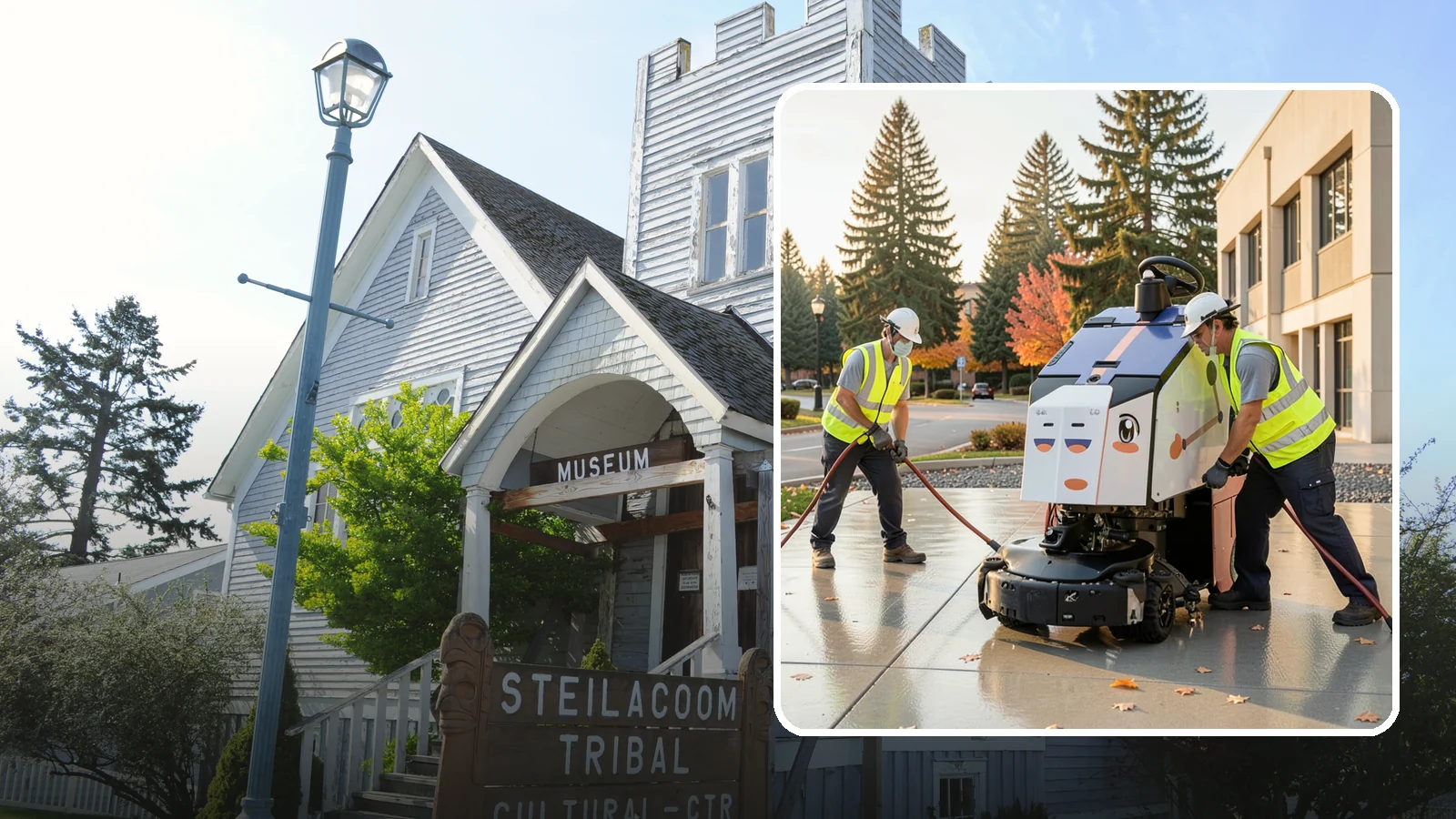 Plaza Cleaning in Steilacoom, Pierce County, WA - Deep-clean civic plazas and public gathering spaces to keep hardscape surfaces safe, presentable, and event-ready.