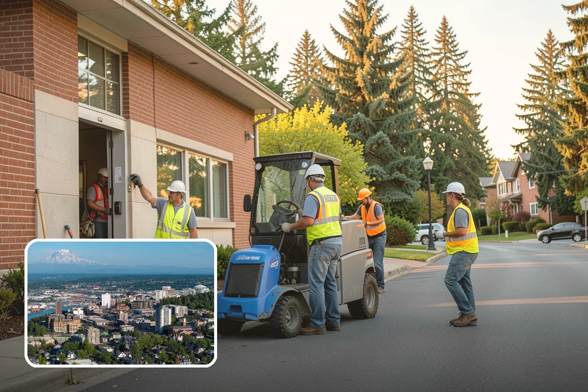 Plaza Cleaning in Tacoma, Pierce County, WA - Protects delicate plaza materials with surface-matched cleaning methods
