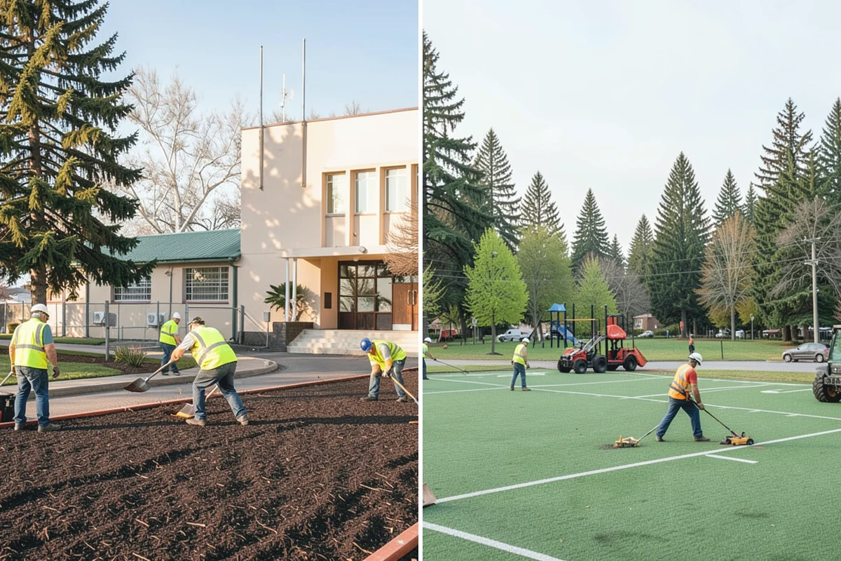 Plaza Cleaning in Wilkeson, Pierce County, WA - Assess plaza materials, features, and problem areas with facilities staff
