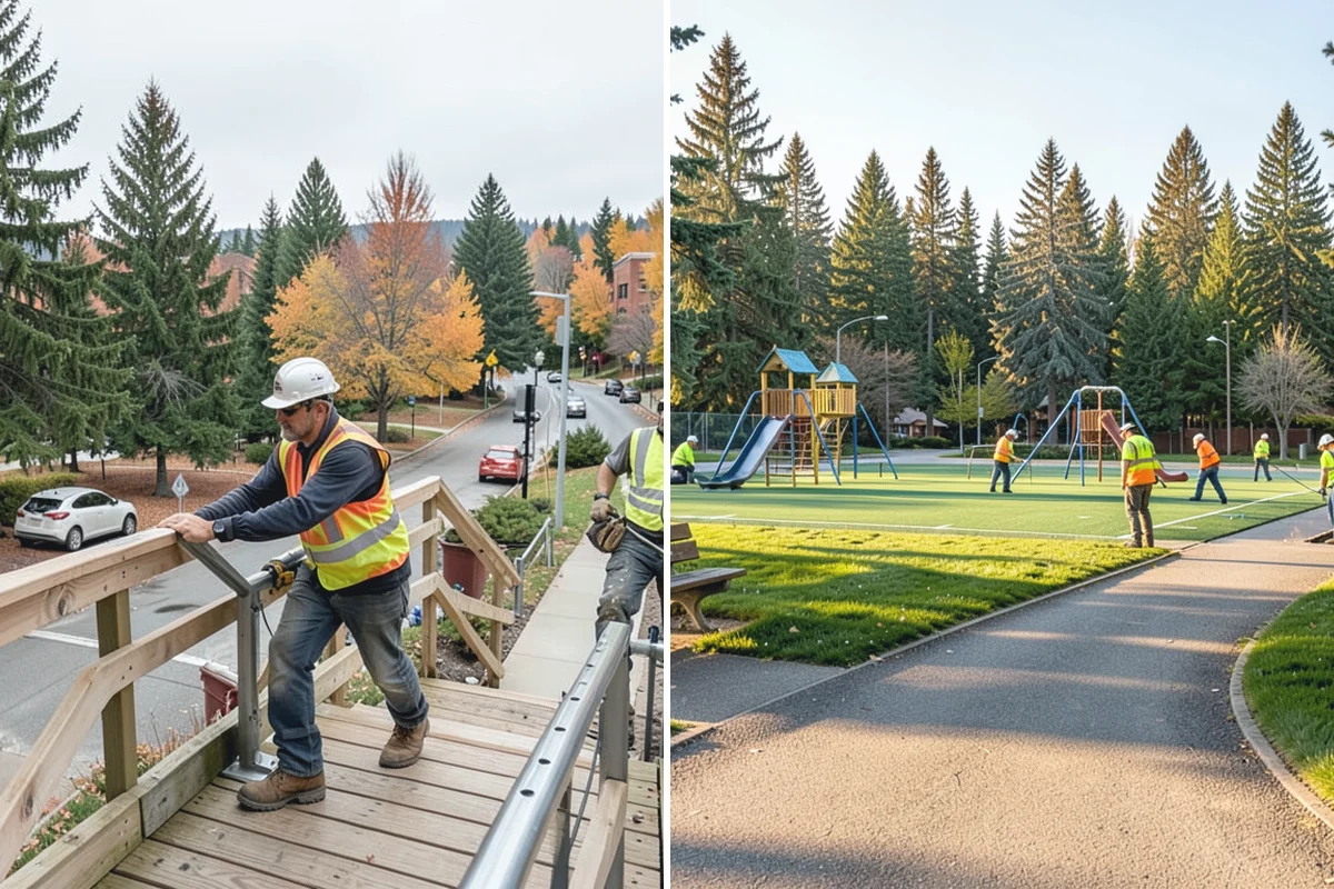 Plaza Cleaning in Woodinville, King County, WA - Assess plaza materials, features, and problem areas with facilities staff