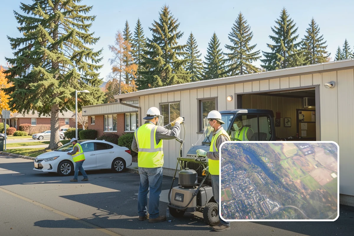 Pole Base Cleaning in Algona, King County, WA - Slows corrosion of anchor bolts and base plates