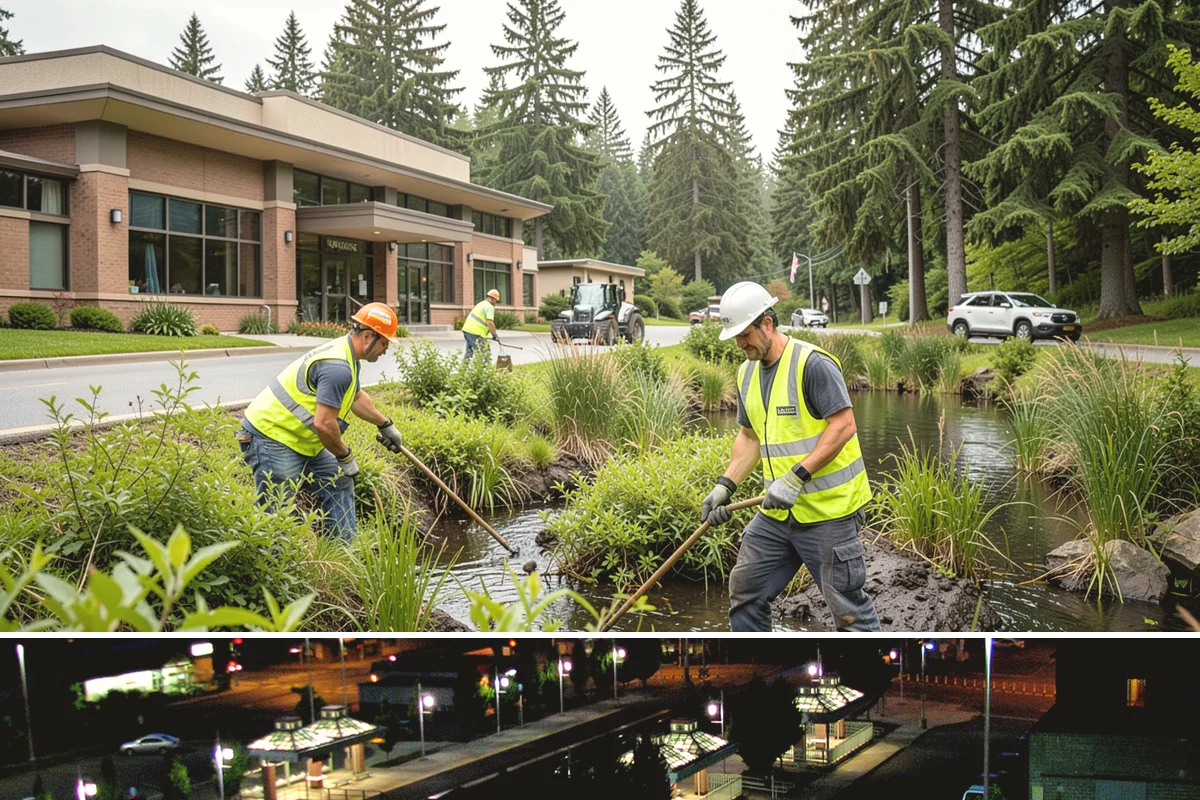 Pole Base Cleaning in Auburn, King County, WA - Cleaning is well-suited to spring and summer, and after winter to remove accumulated de-icing residue.